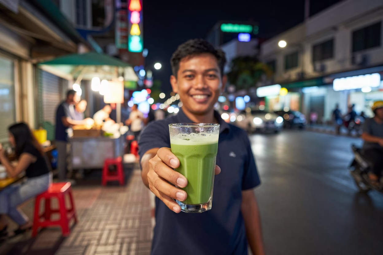 Matcha Latte in Ho Chi Minh City in in Ho Chi Minh City, Vietnam