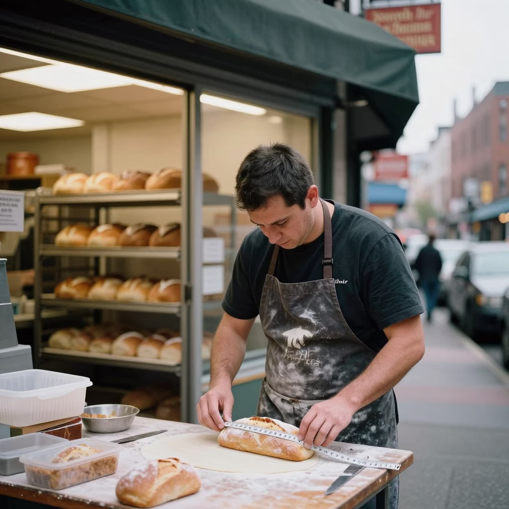 Measuring Bread in Boston in in Boston, Massachusetts, United States