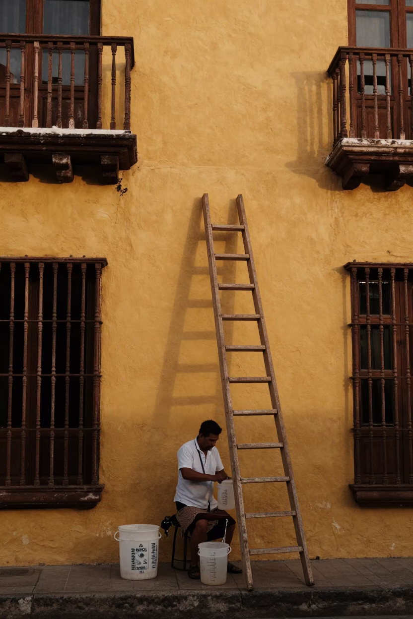 Measuring Cups in Cartagena at Honeyed Evening Light in in Cartagena, Colombia