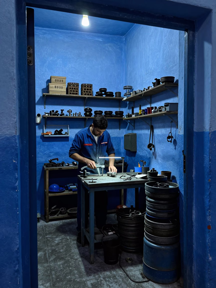 Mechanic's Workbench in Casablanca in in Casablanca, Morocco