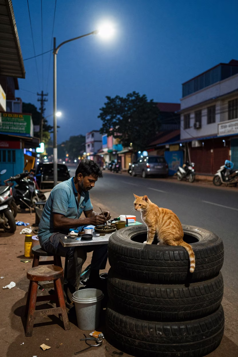 Mechanic's Workspace in Kochi in in Kochi, India
