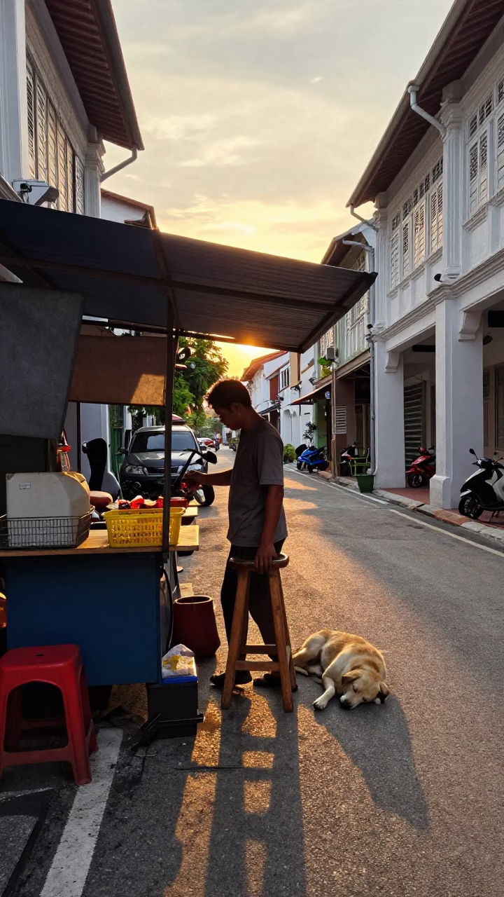 Mechanic Stall in George Town in in George Town, Malaysia