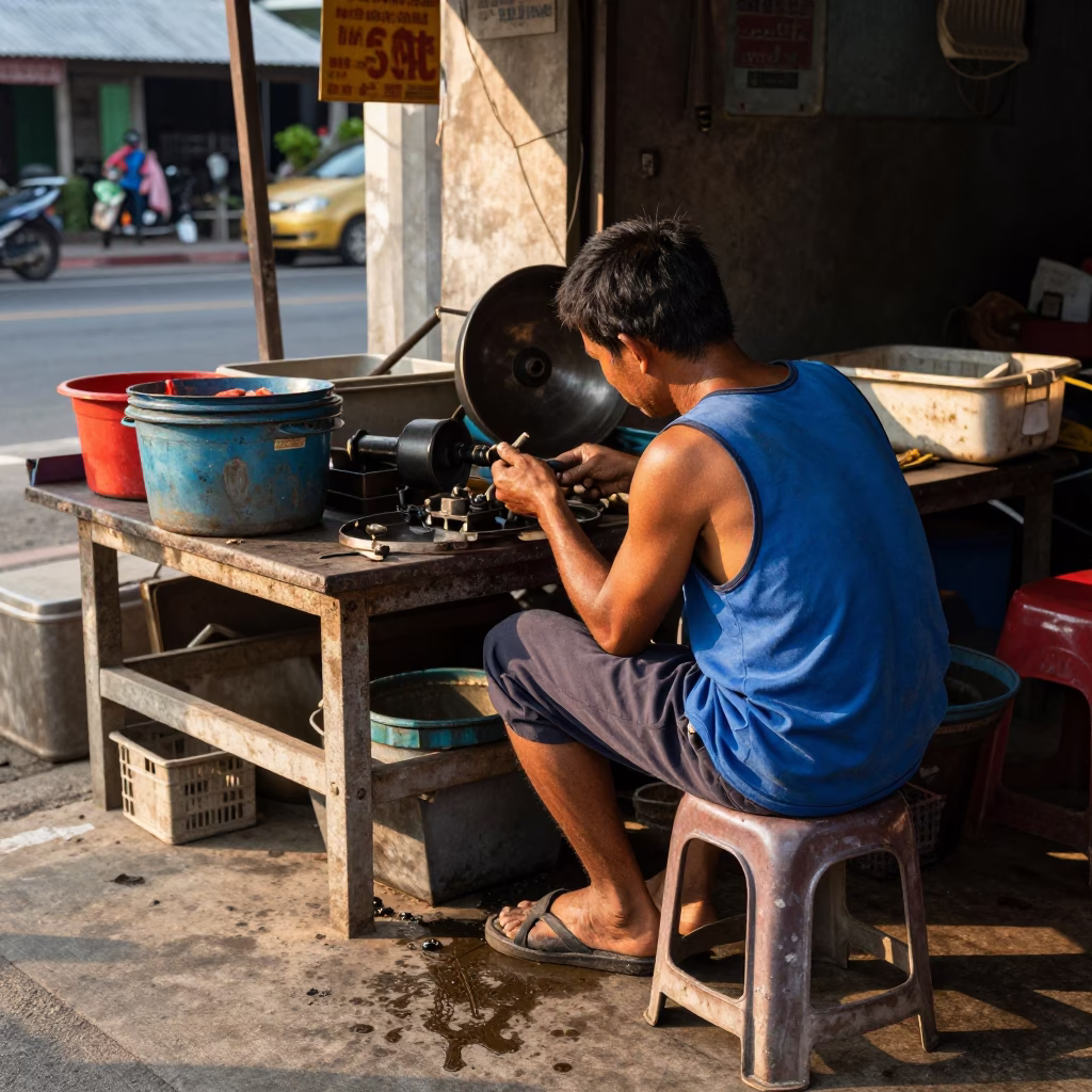 Mechanic Working in Phuket in in Phuket, Thailand