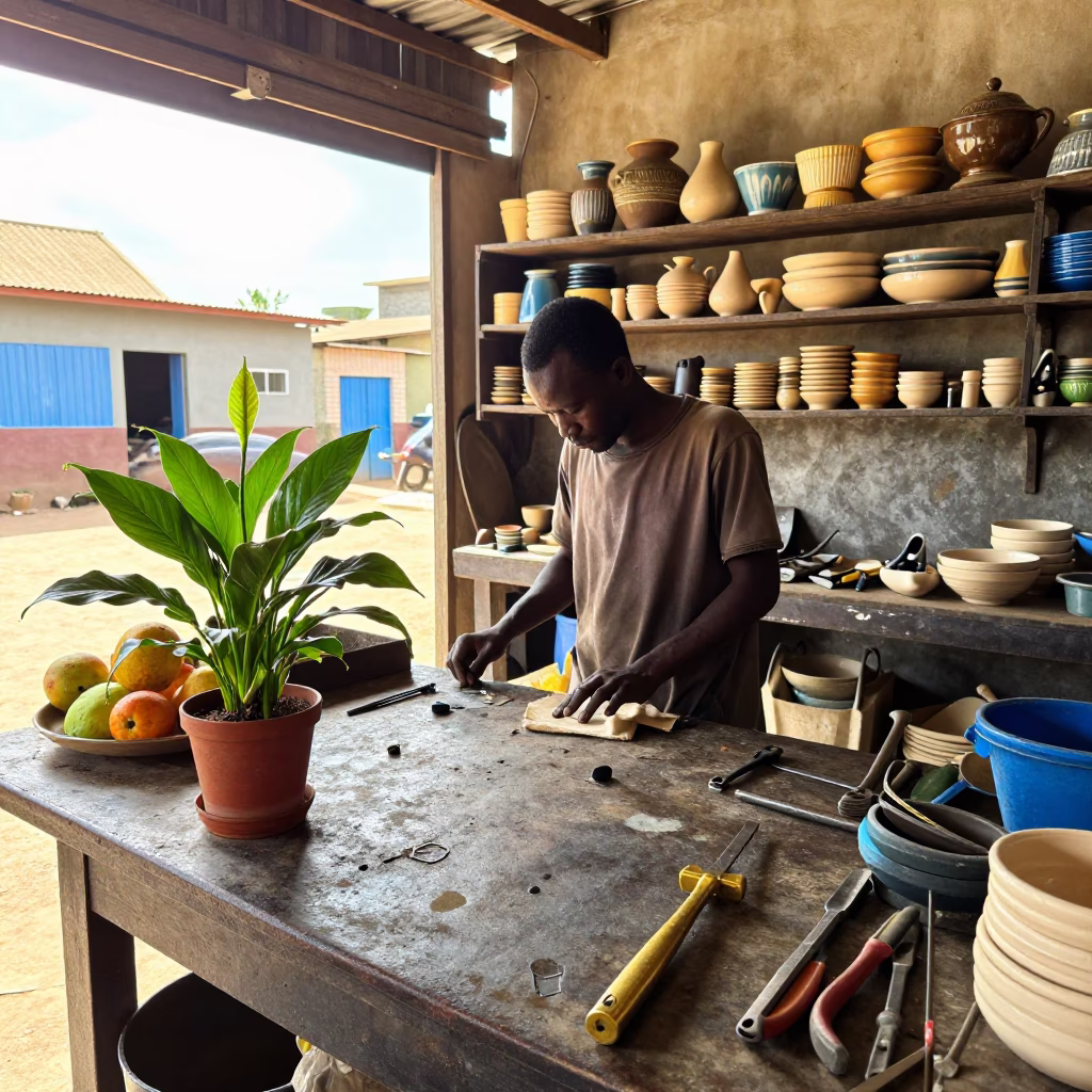 Mechanic Workspace in Dakar in in Dakar, Senegal