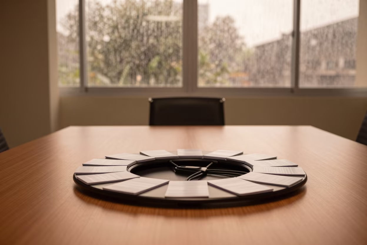 Medan Conference Room Speakerphone Tray in inside a conference room in Medan