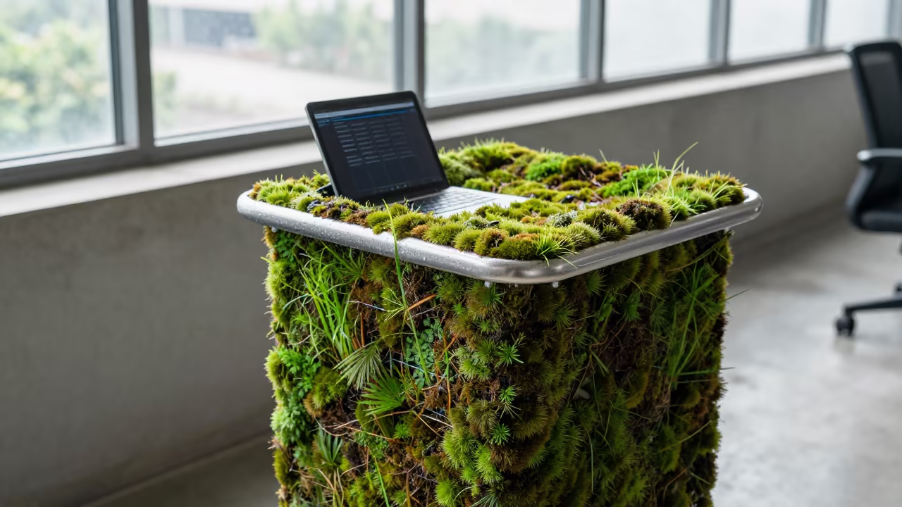 Medan Office Moss Growth Sideways on Walls in inside a conference room near Medan