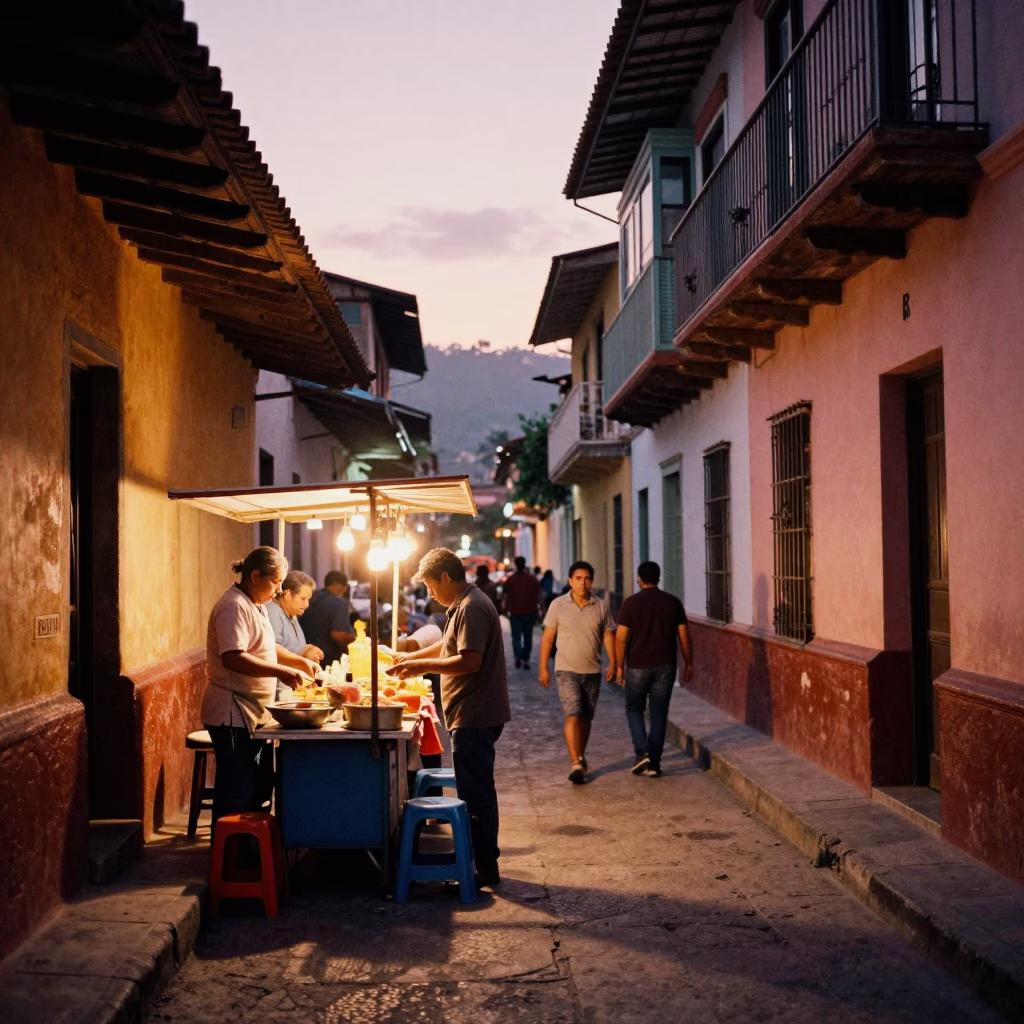 Medellin Before Dusk at Copper-toned Light Before Dusk in in Medellin, Colombia