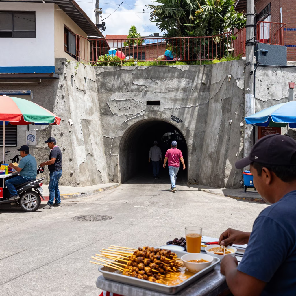 Medellin Market Activity at Midday Light in in Medellin, Colombia