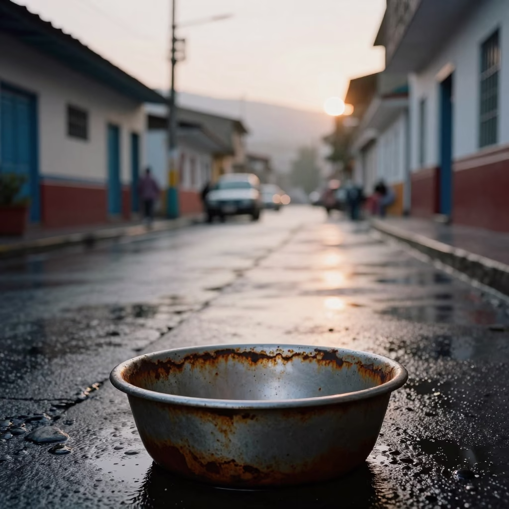 Medellin Tea Tin at The Early Morning Light in in Medellin, Colombia