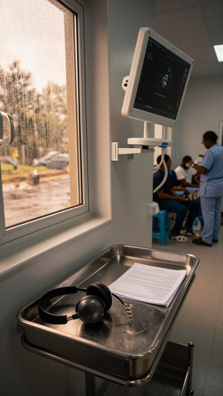 Medical Sanitizer Tray in Malanje Imaging Suite in inside an imaging suite in Malanje