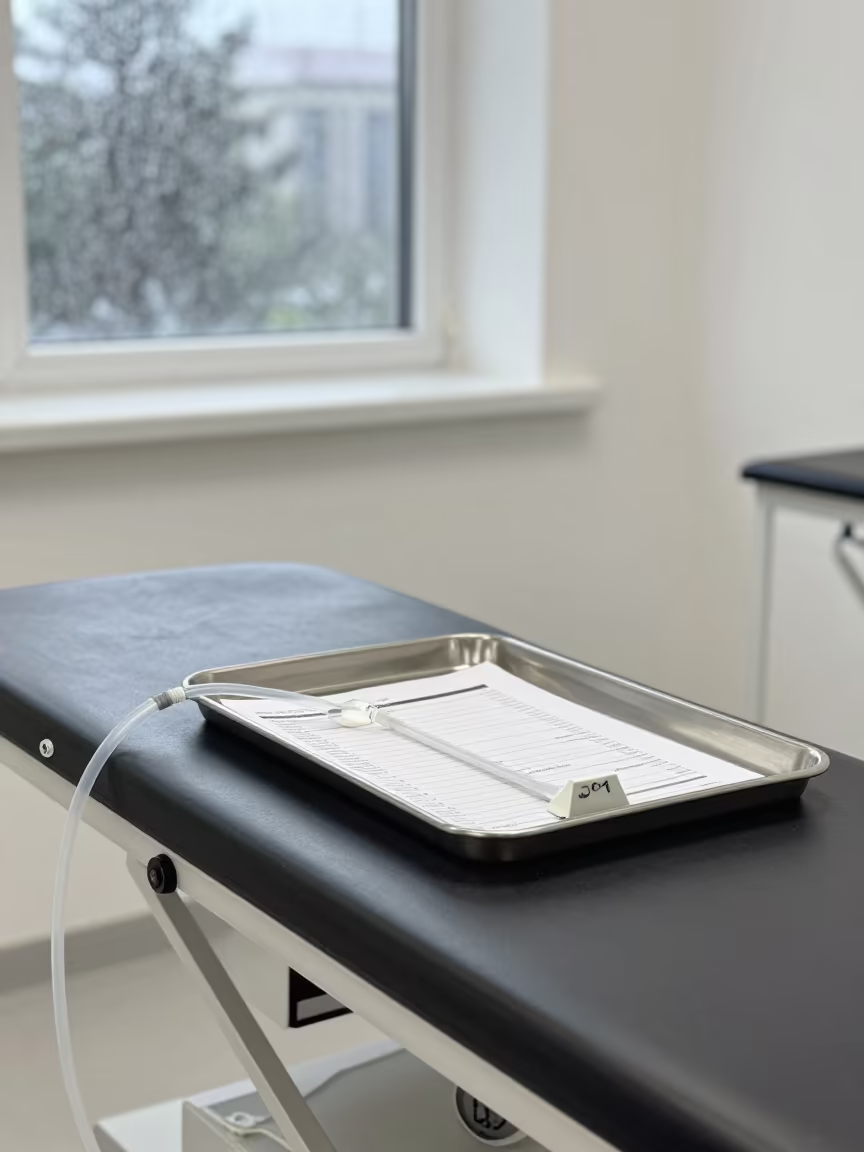 Medical Timeout Tray Astana Exam Room in inside a clinic exam room in Astana