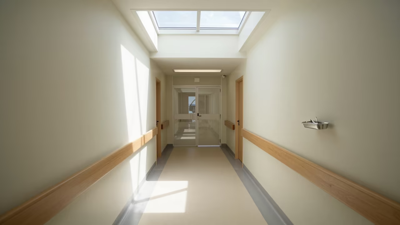 Medical Wedger Tool Tray in Kelowna Hallway in inside a hospital corridor in Kelowna