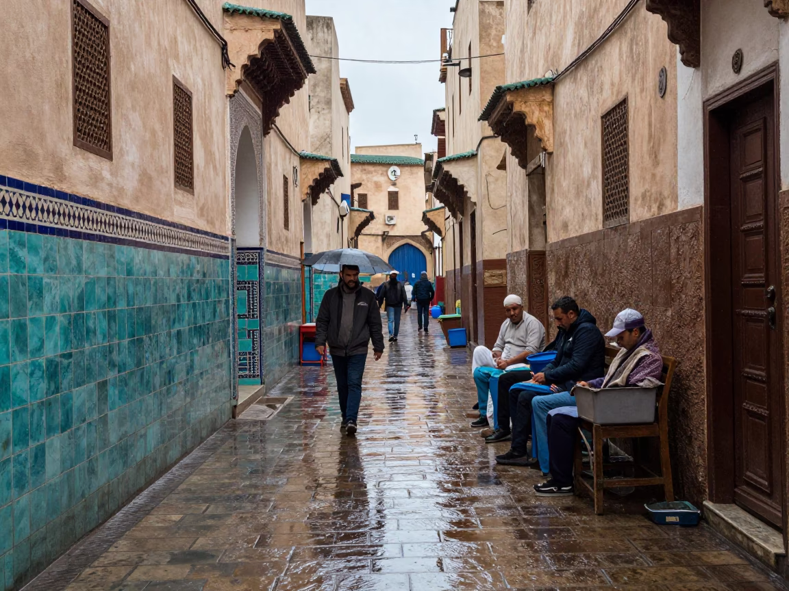 Medina Alley in Fez in in Fez, Morocco