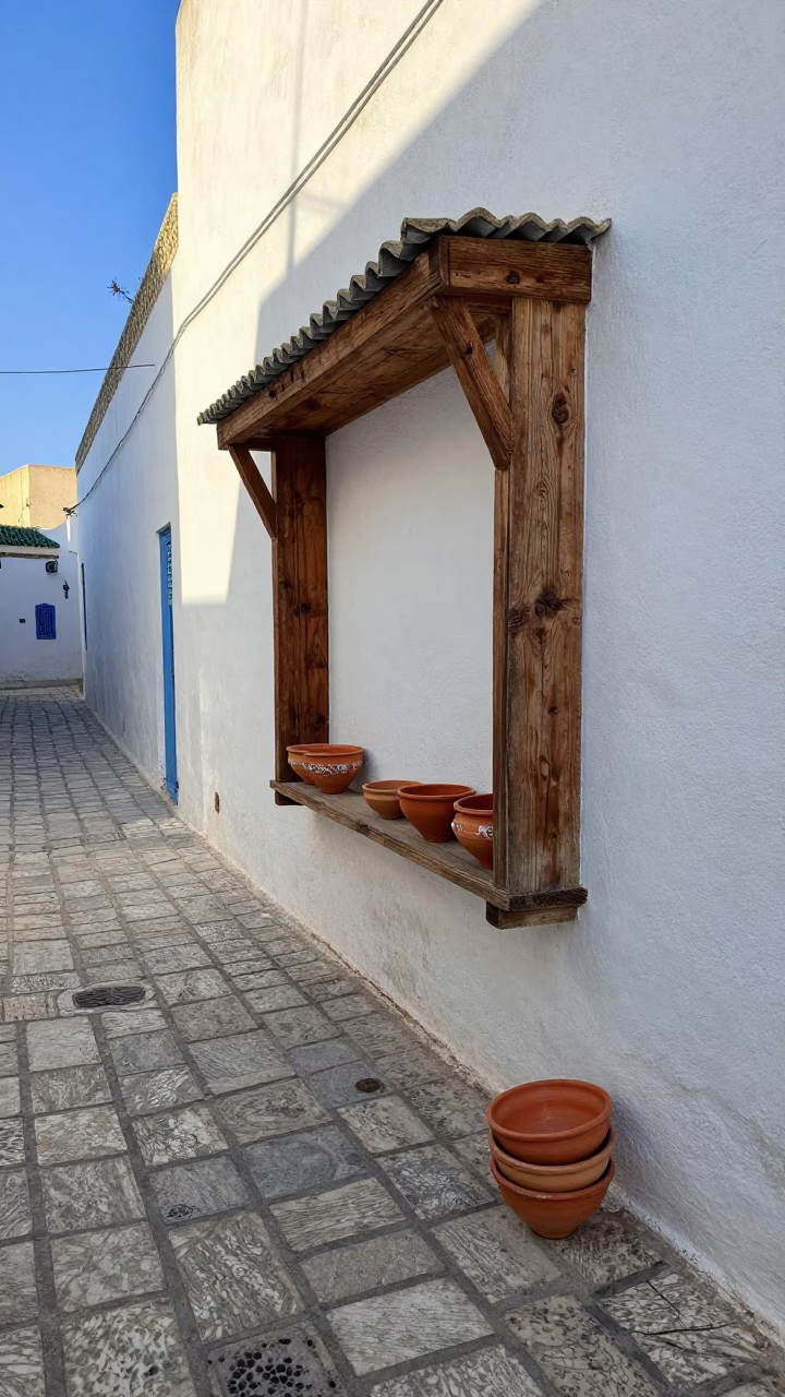 Medina Alleyway at Afternoon Light in Tunis in in Tunis, Tunisia
