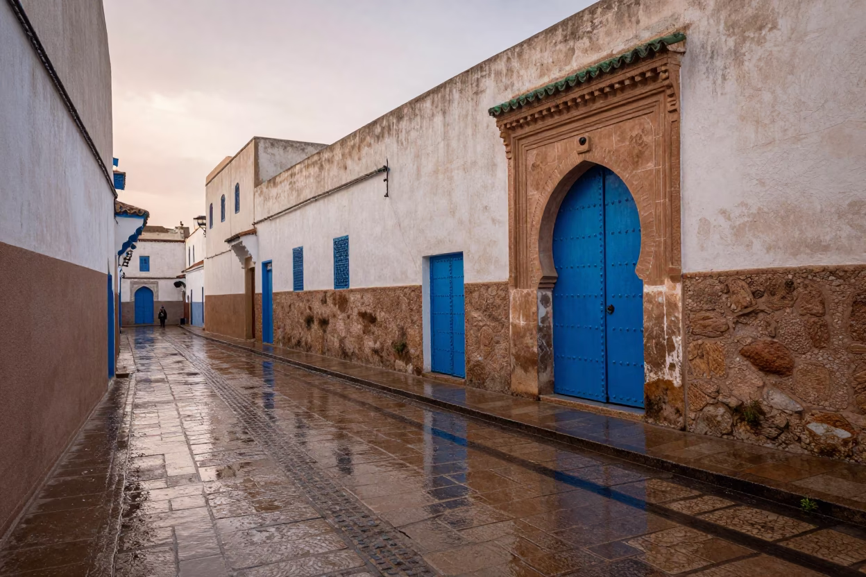 Medina Street in Essaouira in in Essaouira, Morocco