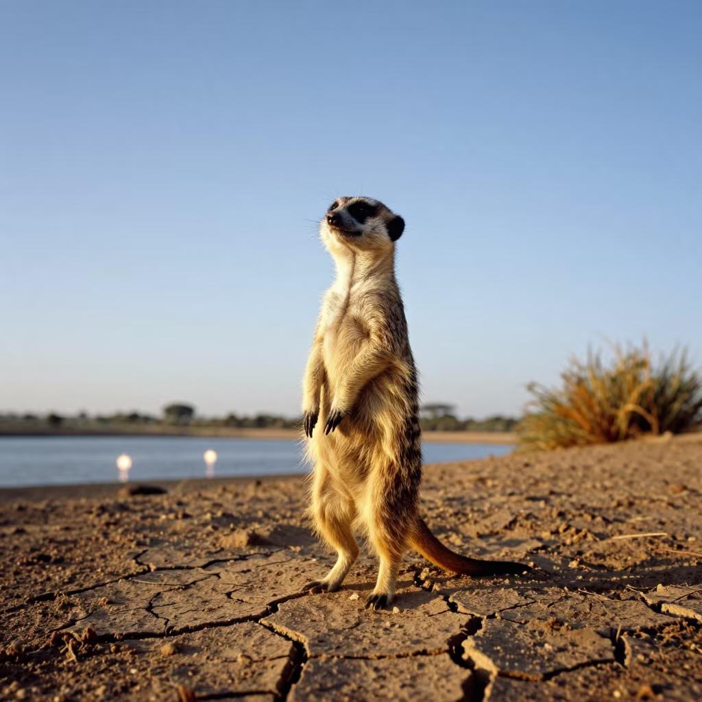 Meerkat Standing Guard Near Windhoek in near Windhoek