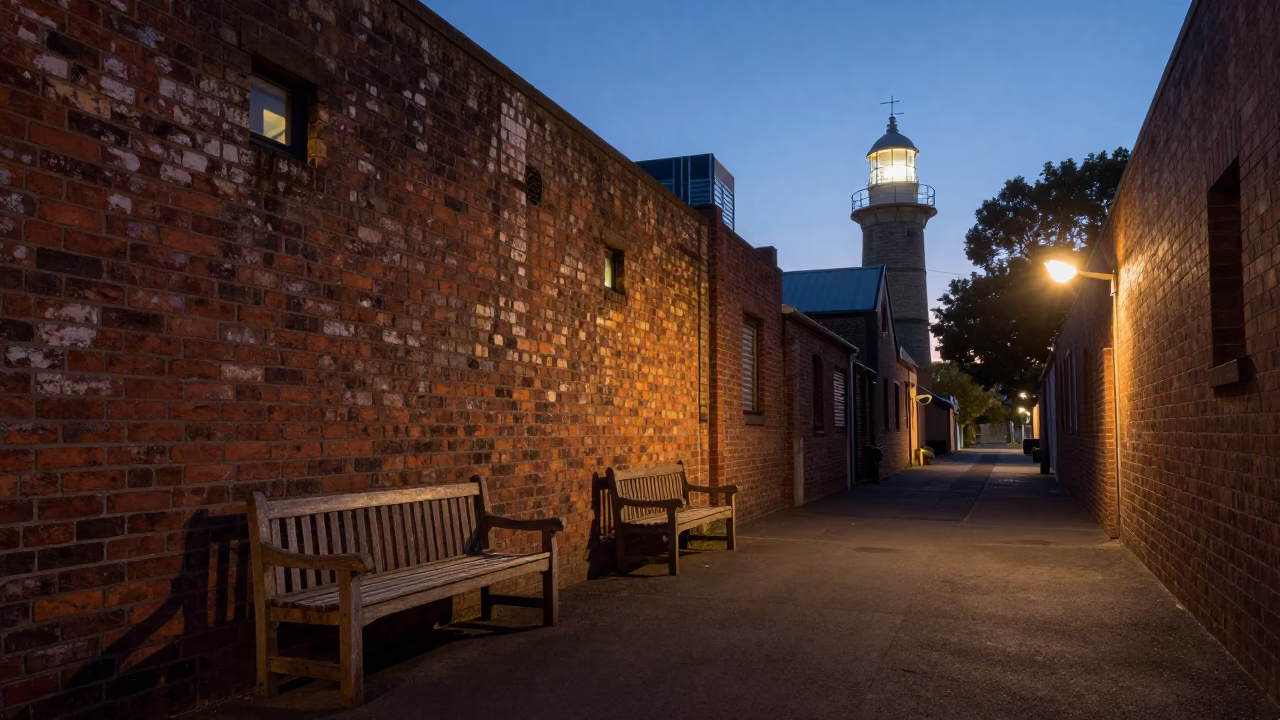 Melbourne Dawn Light at Nautical Dawn Light in in Melbourne, Victoria, Australia