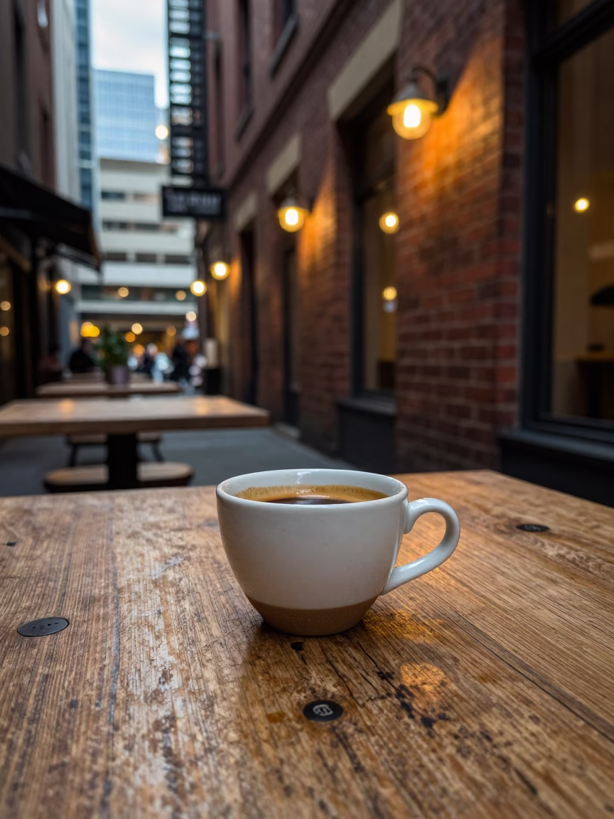 Melbourne Espresso Cup at As City Lights Begin To Glow in in Melbourne, Victoria, Australia