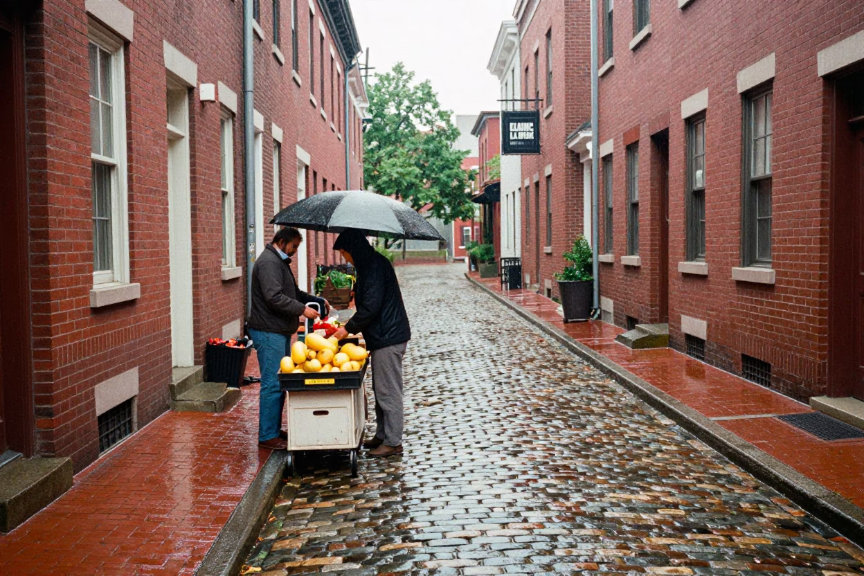 Melon Cart in Philadelphia in in Philadelphia, Pennsylvania, United States