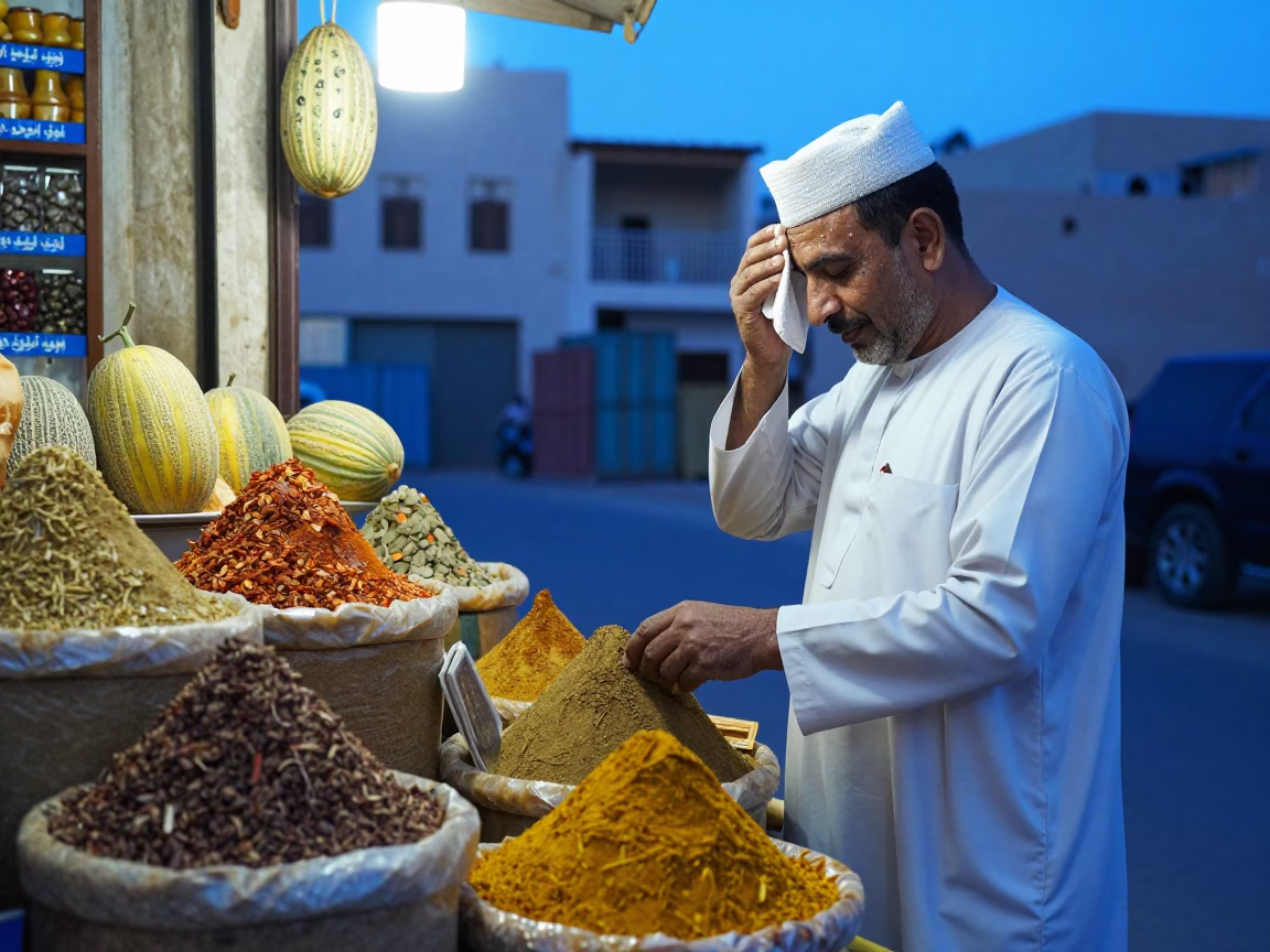 Melons at Blue Hour in in Muscat, Oman