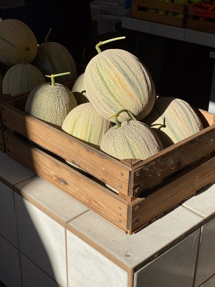 Melons in Mexico City in in Mexico City, Mexico