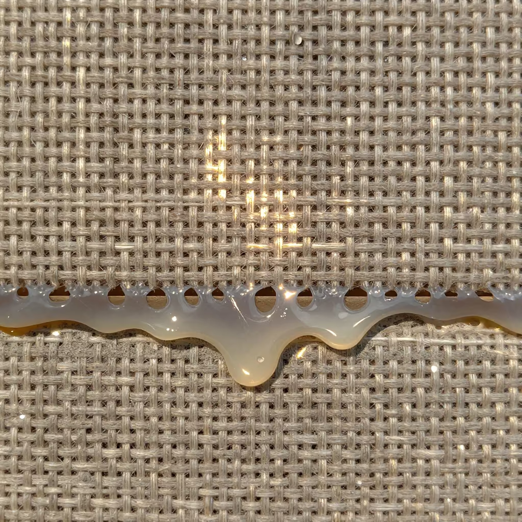 Melting Linen Canvas Under Dawn Light in against woven linen fibers near Campeche