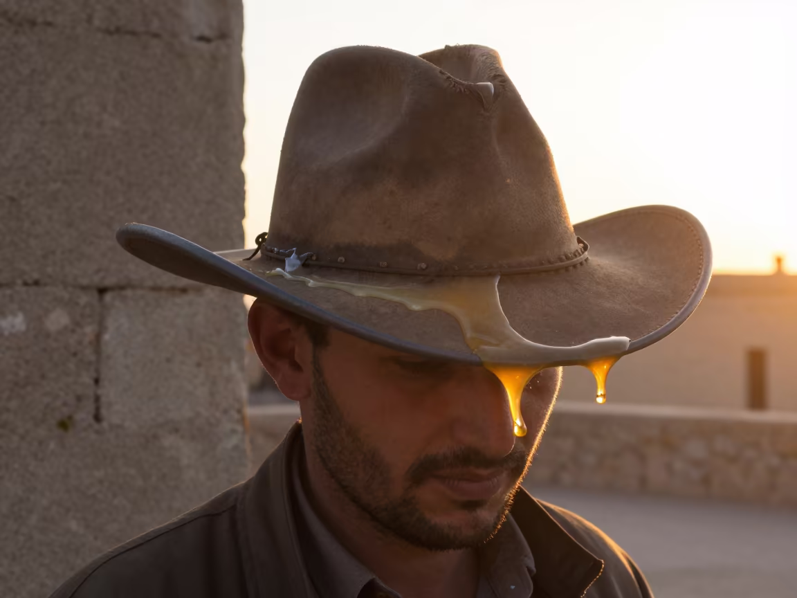Melting Ranch Hand in Blida Sunset Dust in in the old quarter in Blida
