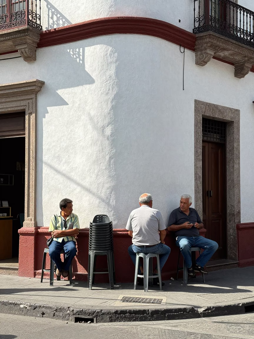 Men Conversing in Mexico City in in Mexico City, Mexico