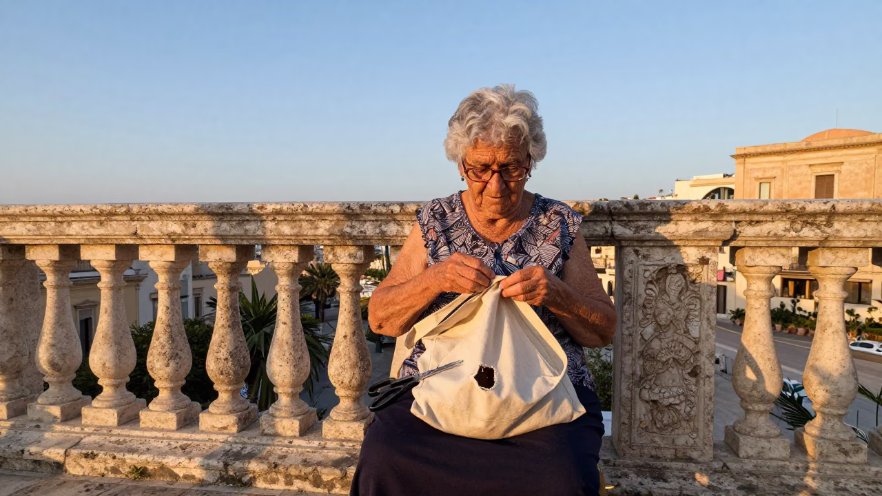 Mending Bag in Palermo in in Palermo, Italy