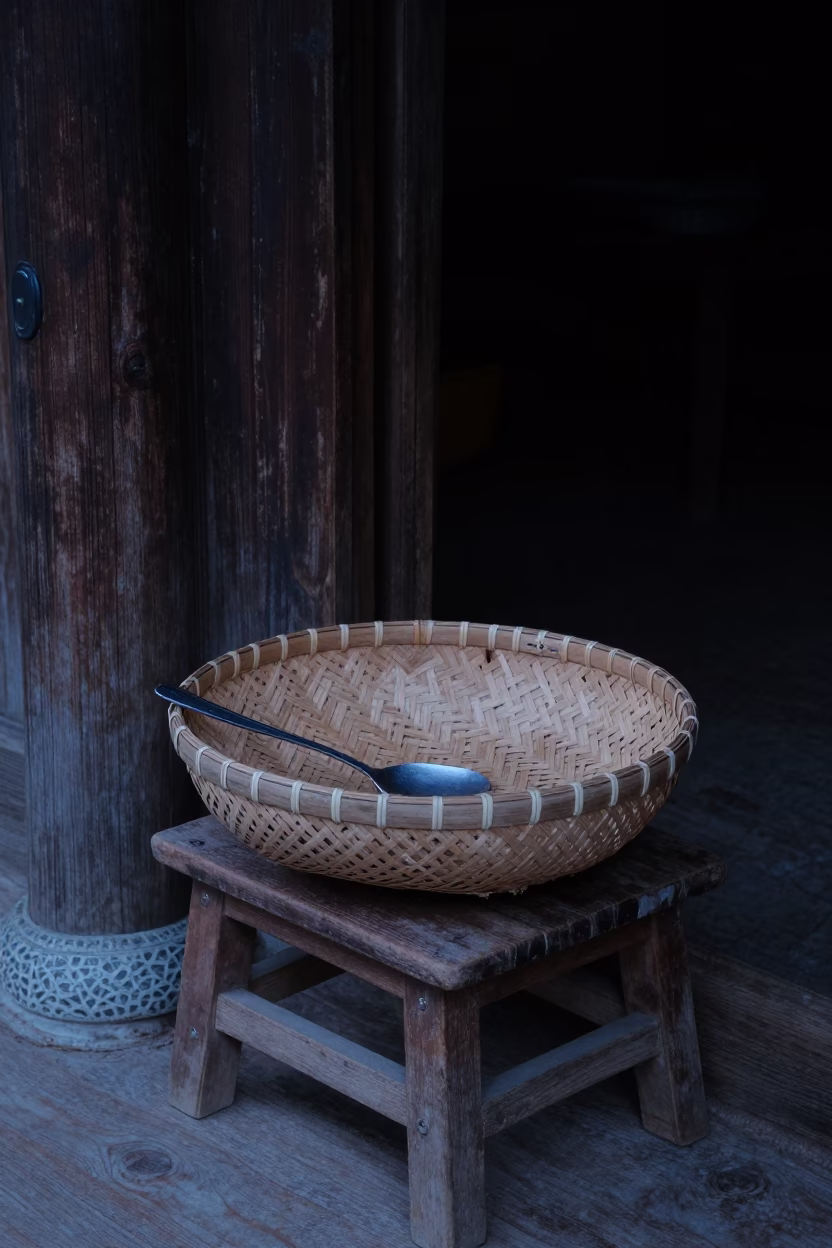 Mending Basket in Luang Prabang in in Luang Prabang, Laos