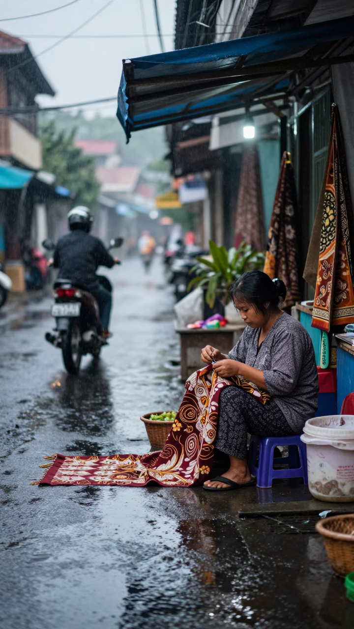 Mending Batik in Yogyakarta in in Yogyakarta, Indonesia
