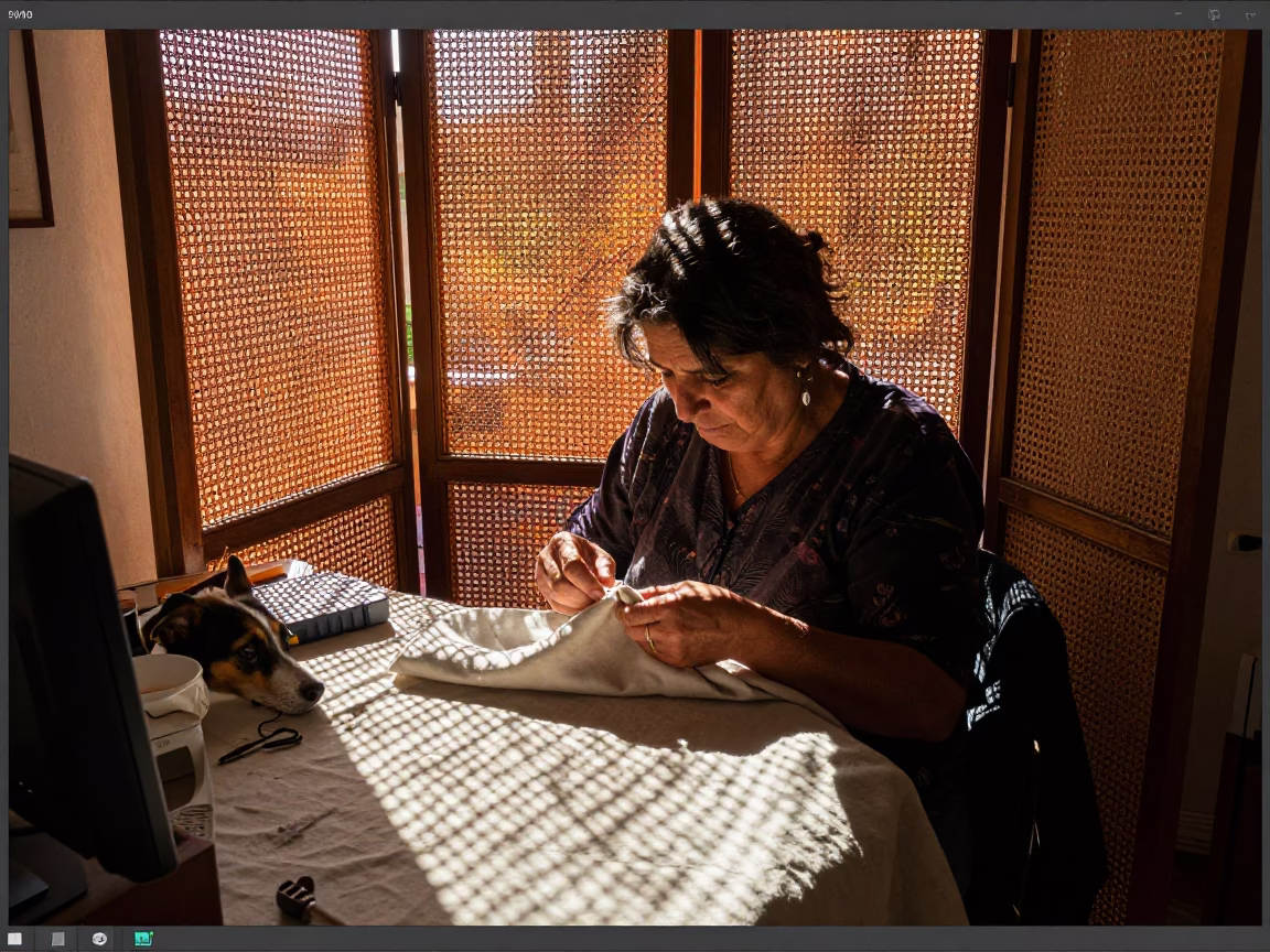 Mending Fabric in Madrid in in Madrid, Spain