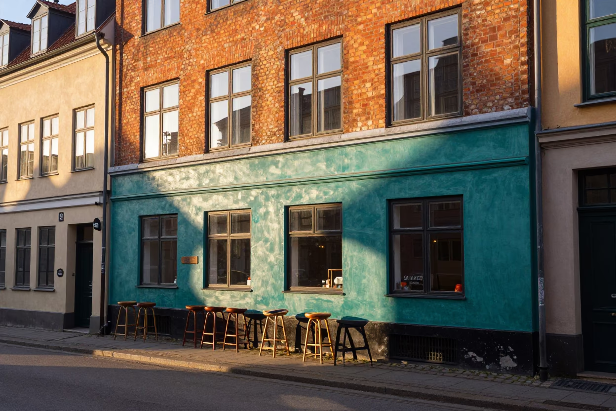 Merchant Facade in Copenhagen in in Copenhagen, Denmark