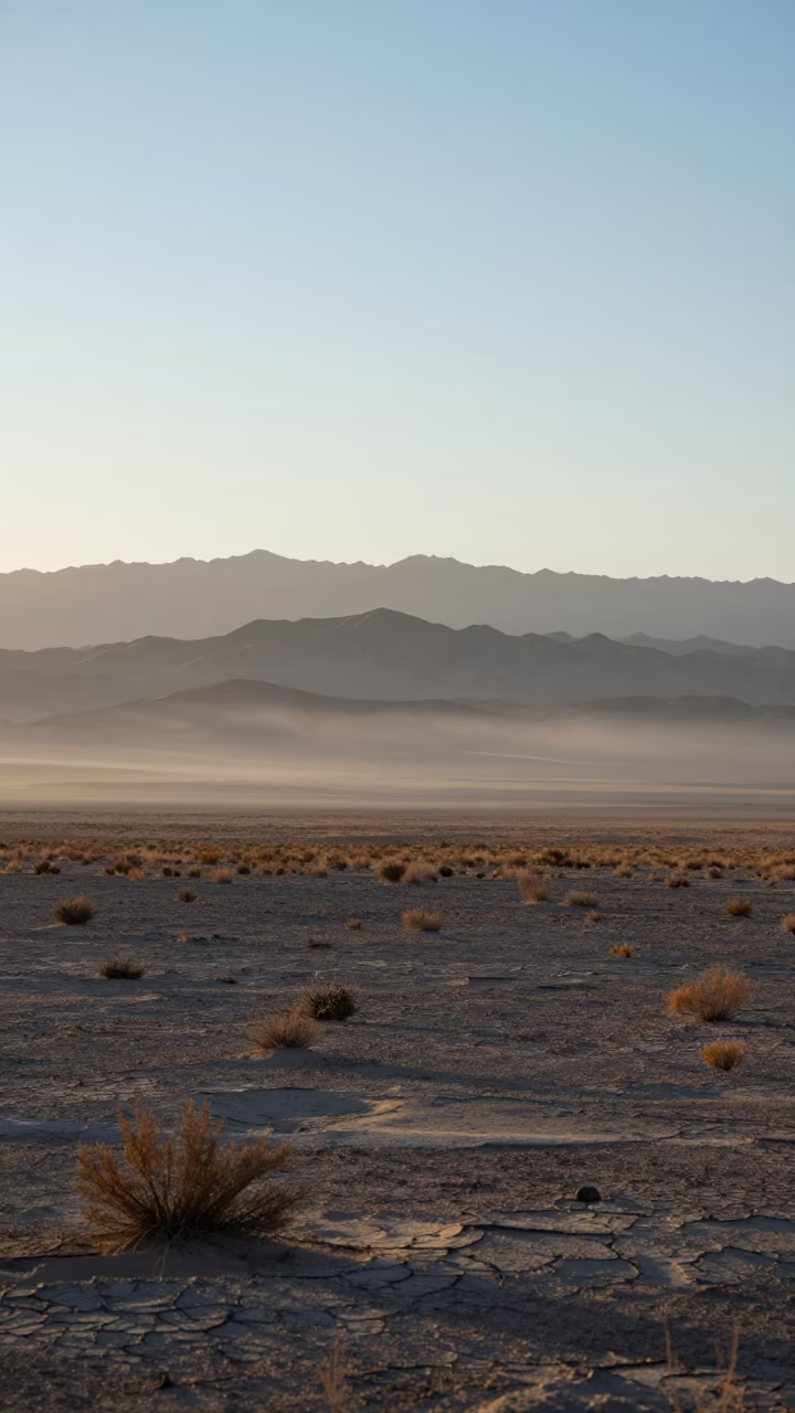 Mesa Rising from Nevada Desert at Dawn in in Nevada
