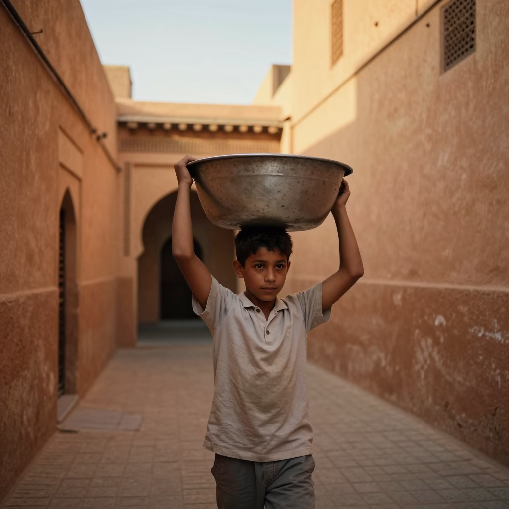 Metal Basin in Marrakech in in Marrakech, Morocco