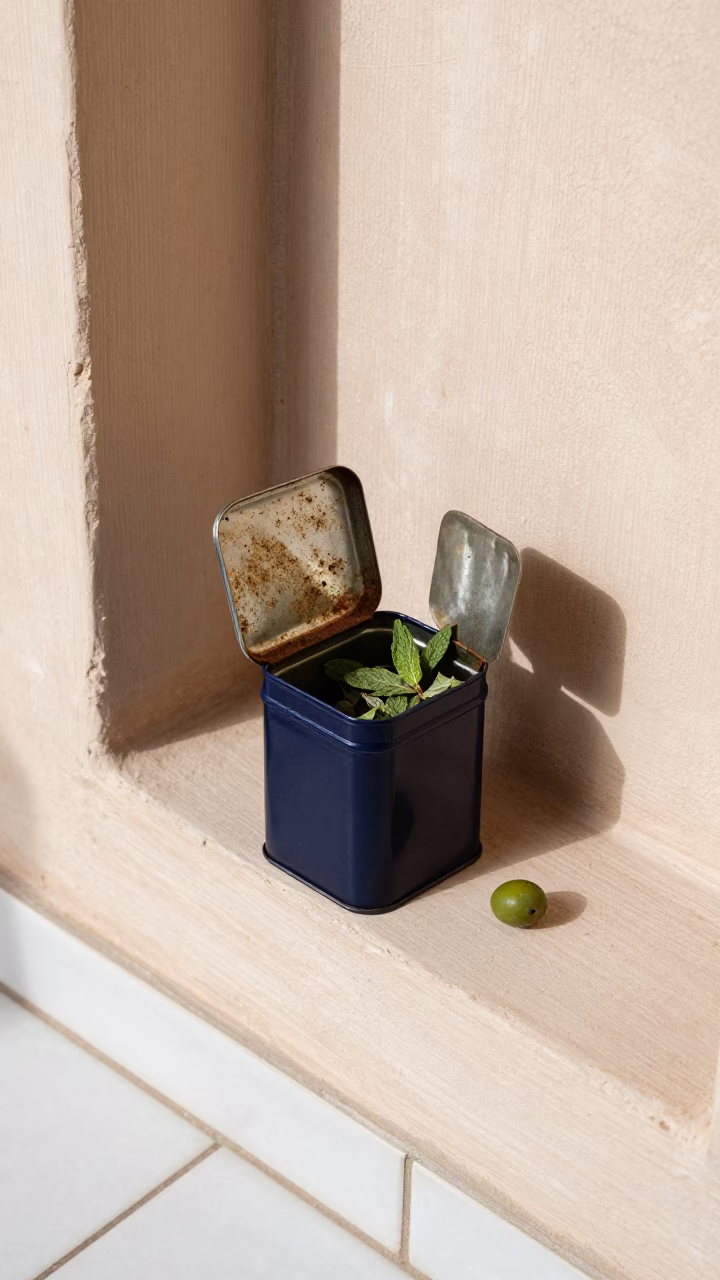 Metal Coffee Tin in Marrakech in in Marrakech, Morocco