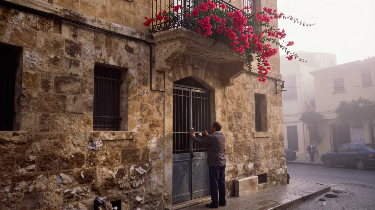 Metal Door in Beirut in in Beirut, Lebanon