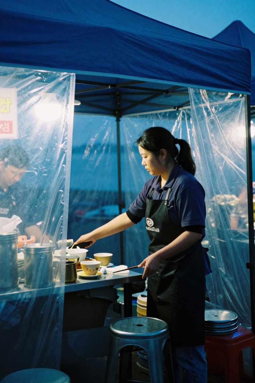 Metal Stool in Busan in in Busan, South Korea