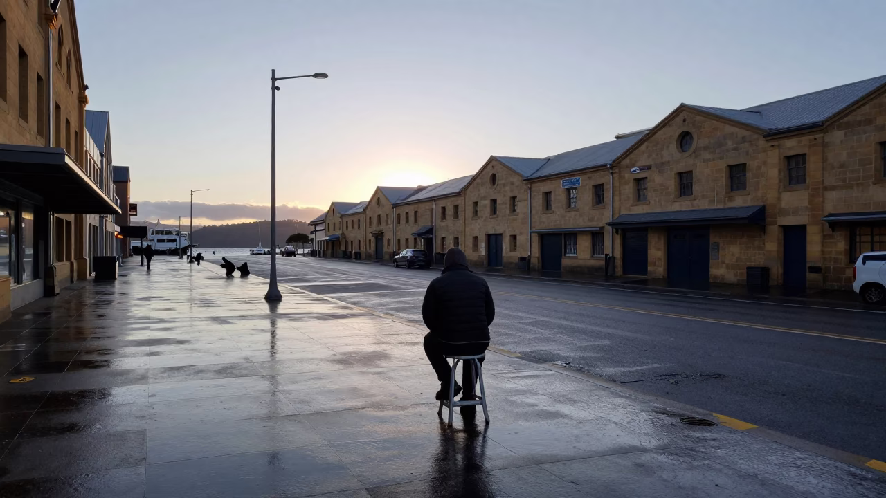 Metal Stool in Hobart in in Hobart, Tasmania, Australia