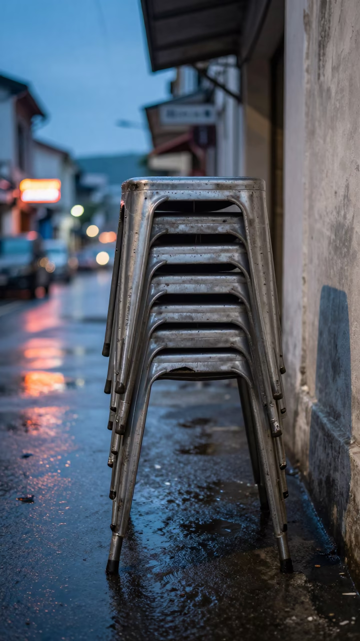 Metal Stools in George Town in in George Town, Malaysia