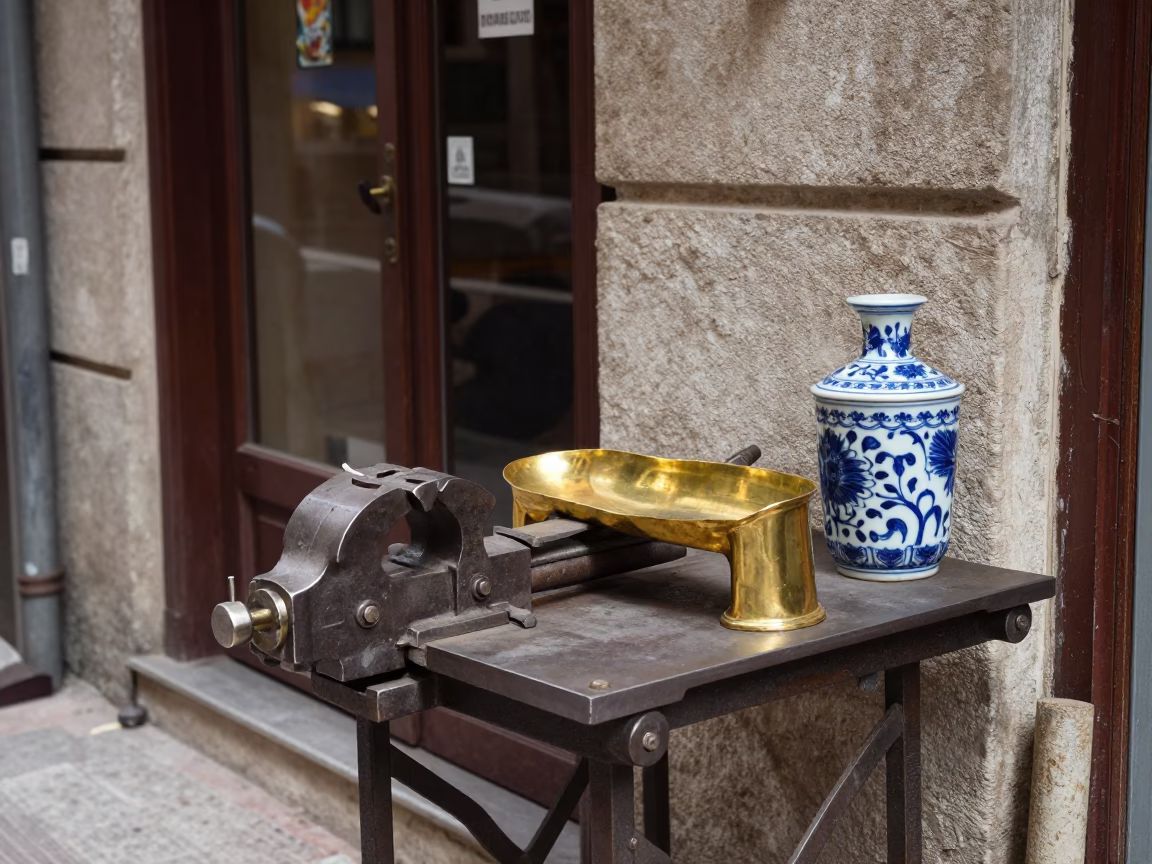 Metalworker's Bench in Istanbul in in Istanbul, Turkey