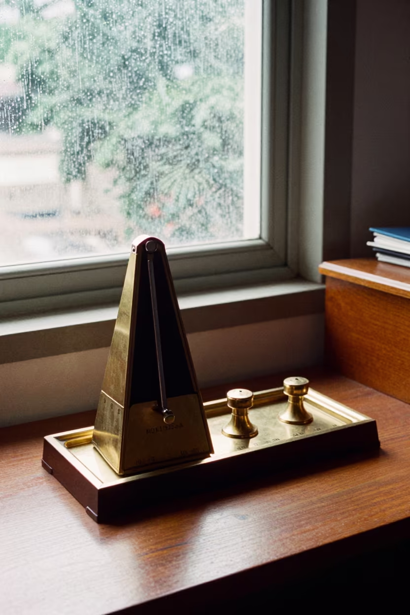Metronome on Numbered Tray in Cuttack Light in on a writing desk near Cuttack