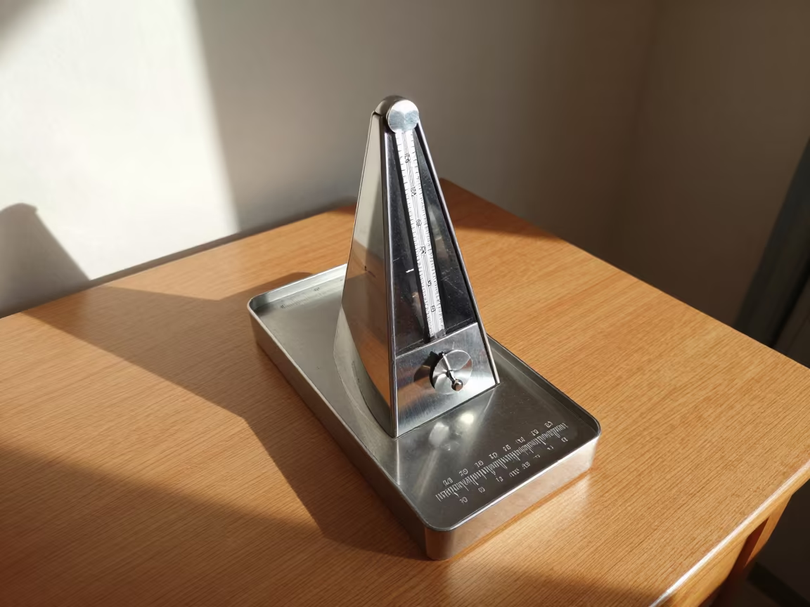 Metronome on Desk in Kabul Afternoon Light in on a writing desk in Kabul