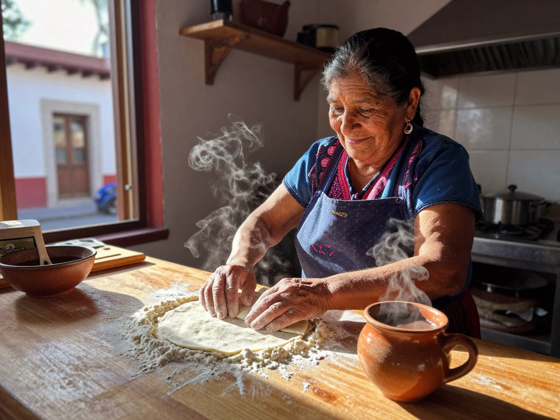 Mexico City Fresh Masa at Late Afternoon Light in in Mexico City, Mexico