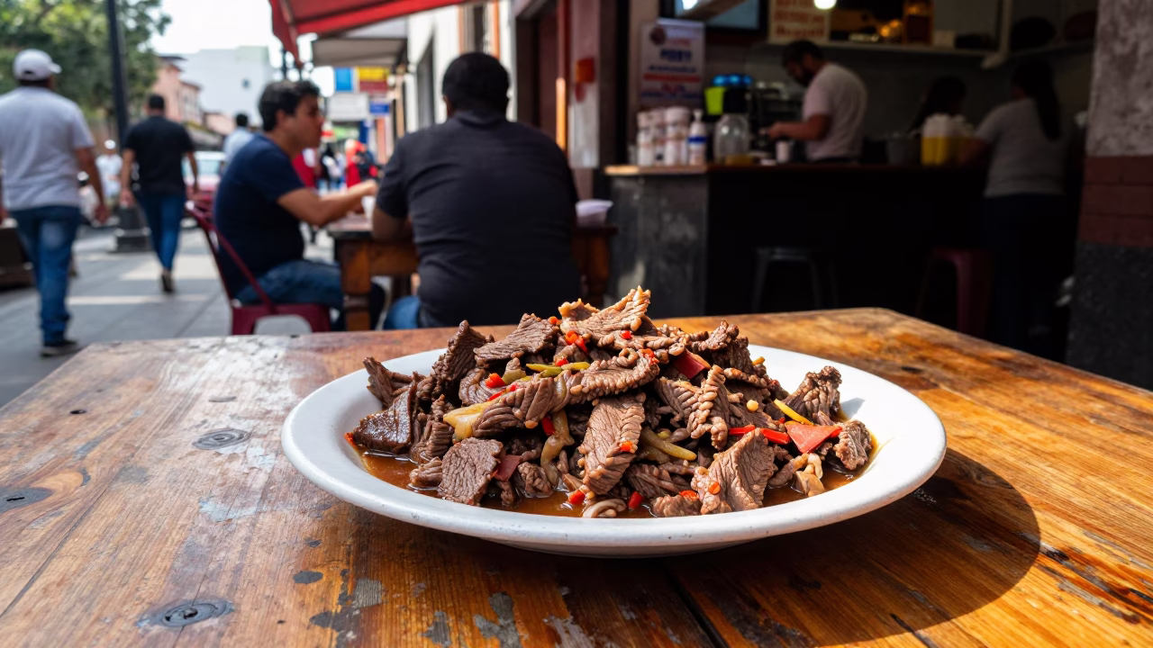 Mexico City Lomo Saltado at The Late Morning Light in in Mexico City, Mexico