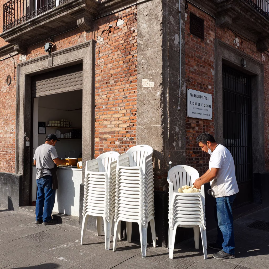 Mexico City Stirring Dough in in Mexico City, Mexico