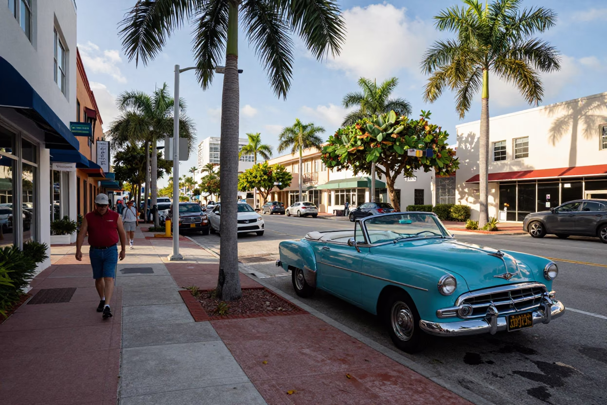 Miami Early Afternoon at The Early Afternoon Light in in Miami, Florida, United States