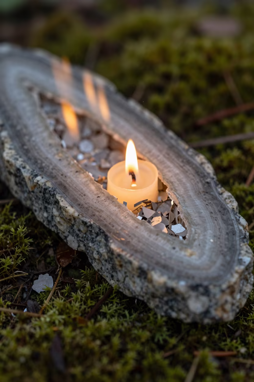 Mica Flakes Glinting on Moss in Budva in on dew-soaked moss in Budva
