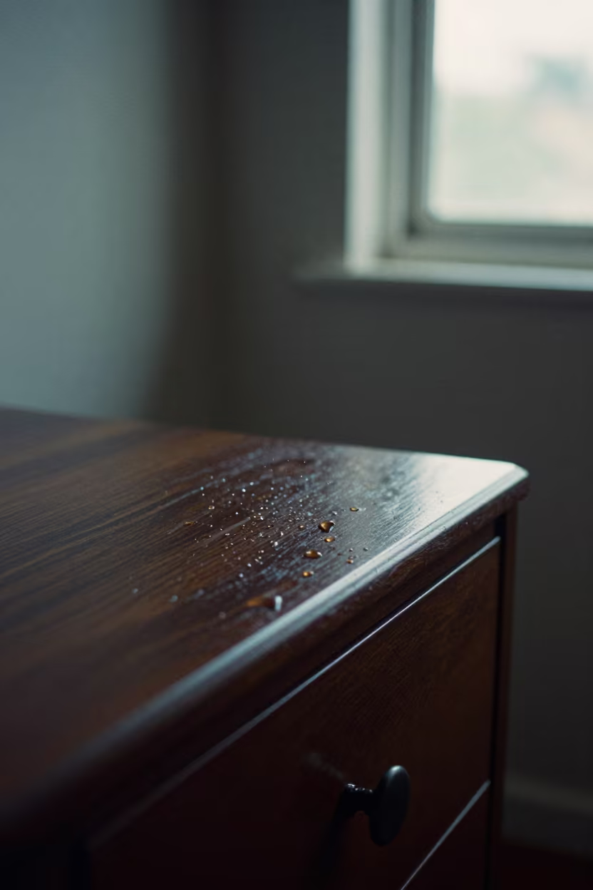 Microbe Burst Rain on Hotel Dresser Bulawayo in on a hotel dresser in Bulawayo