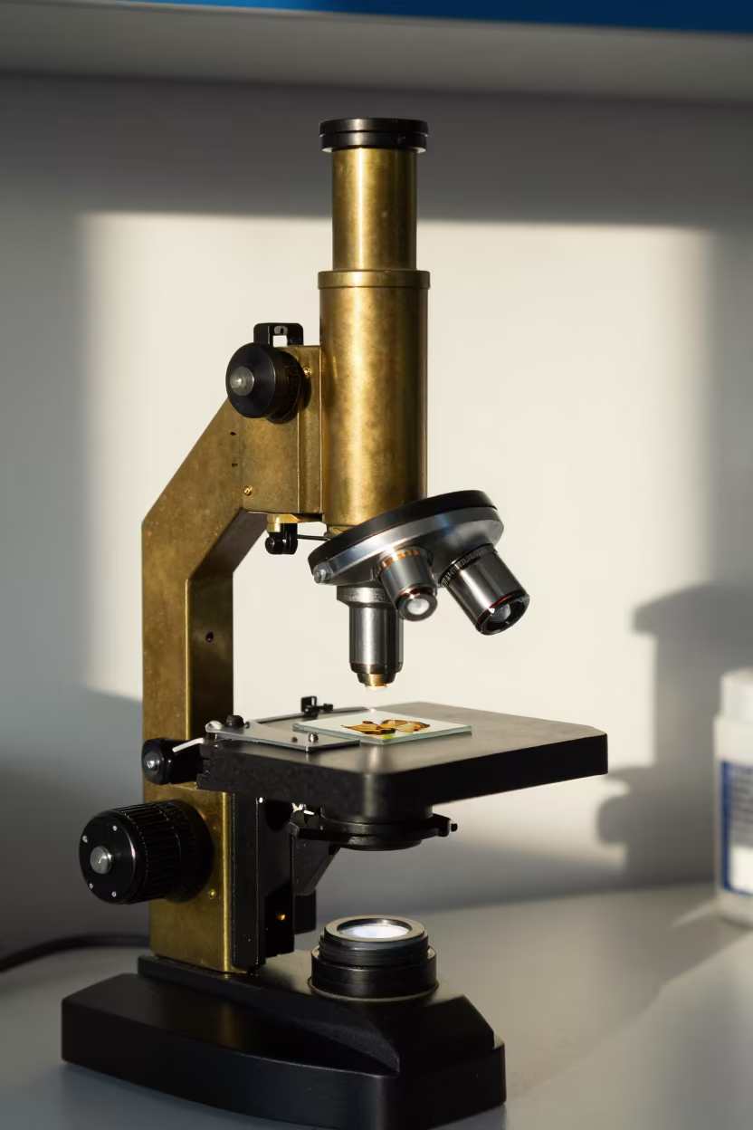 Microscope Turret Butterfly Slide Balikesir Lab in in a bright laboratory in Balıkesir